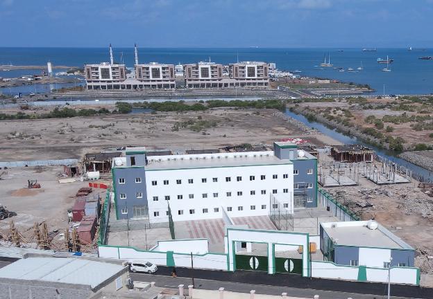 School building aerial view